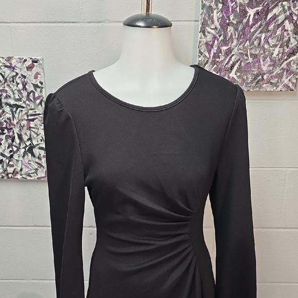 Chic Black Long Sleeve Dress - Picture 3 of 11